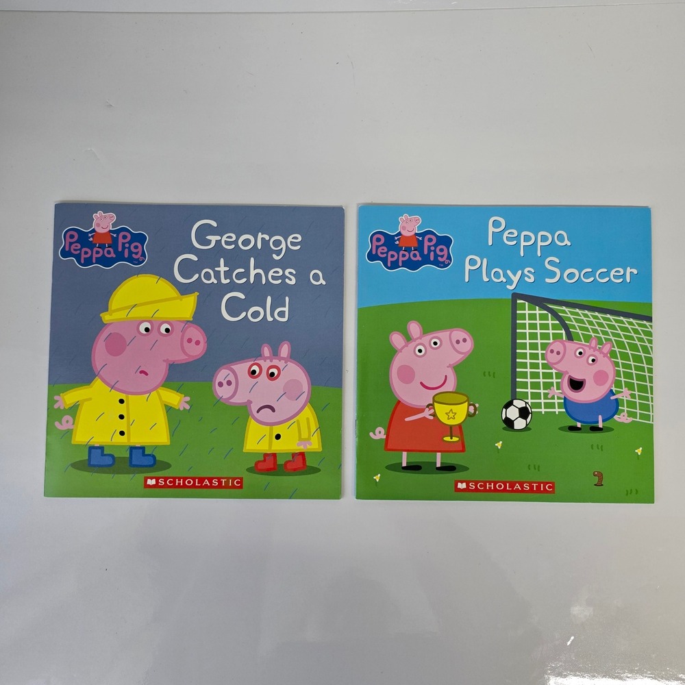Scholastic Peppa Pig Books George Catches Cold Peppa Plays Soccer 2pk